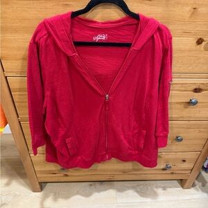 Style & Co. Red Zip-Up Hoodie